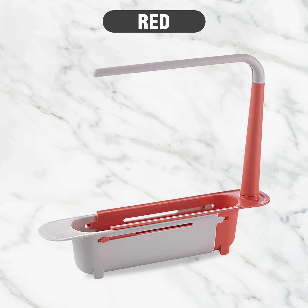 Telescopic Sink Storage Rack Kitchen Organizer Soap Sponge Holder